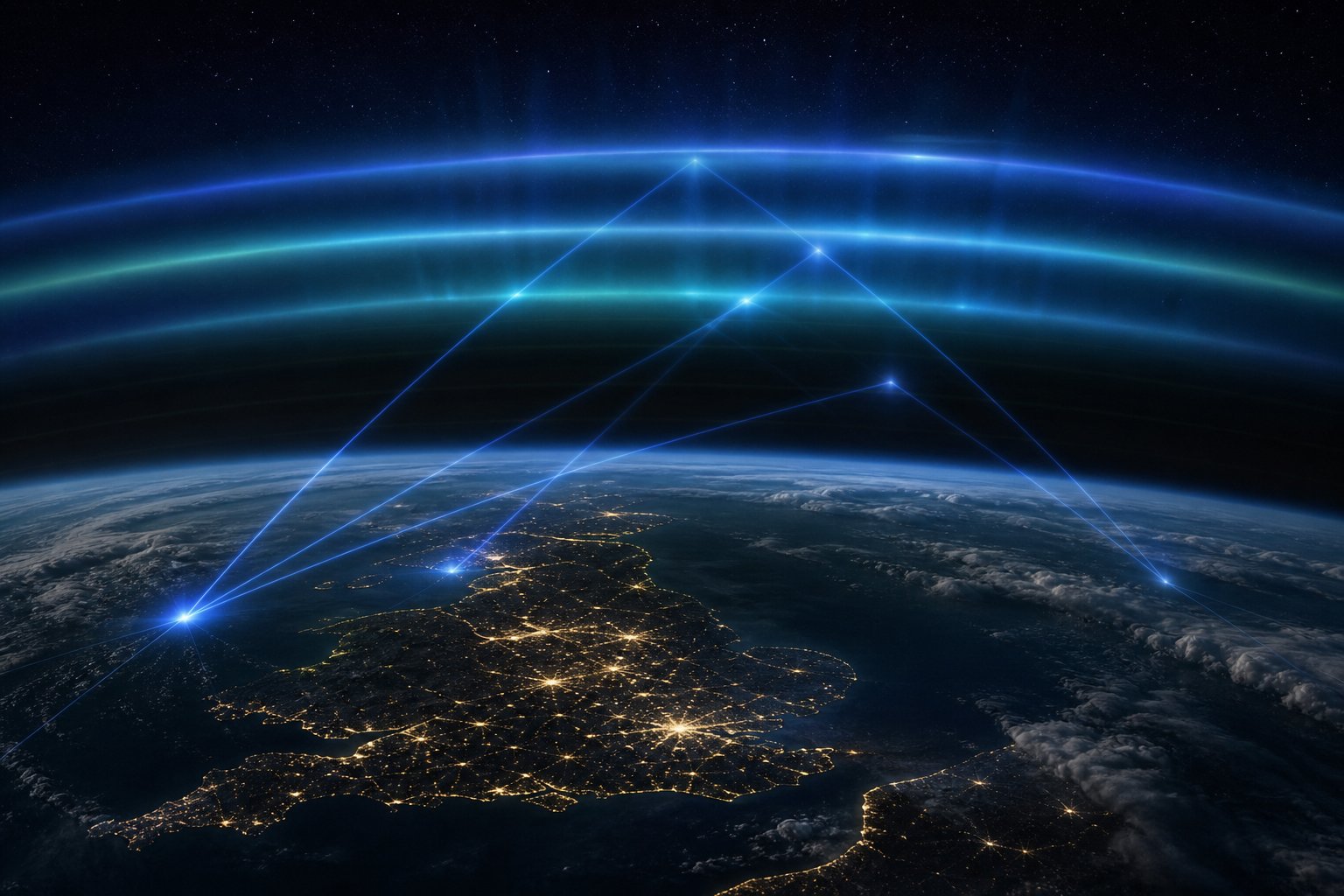 Radio pulses reflecting from ionospheric layers over Britain