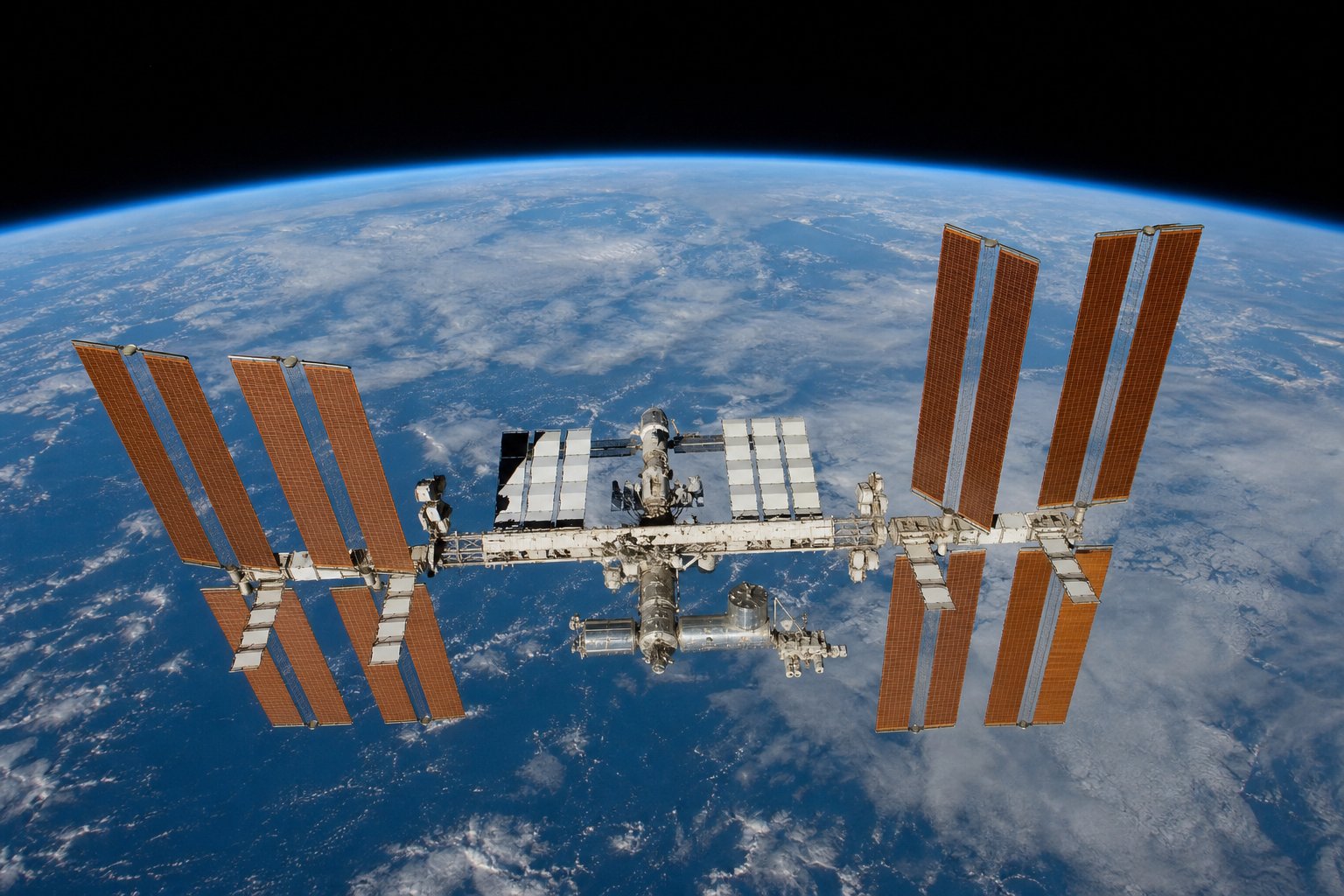 Spacecraft above the atmosphere