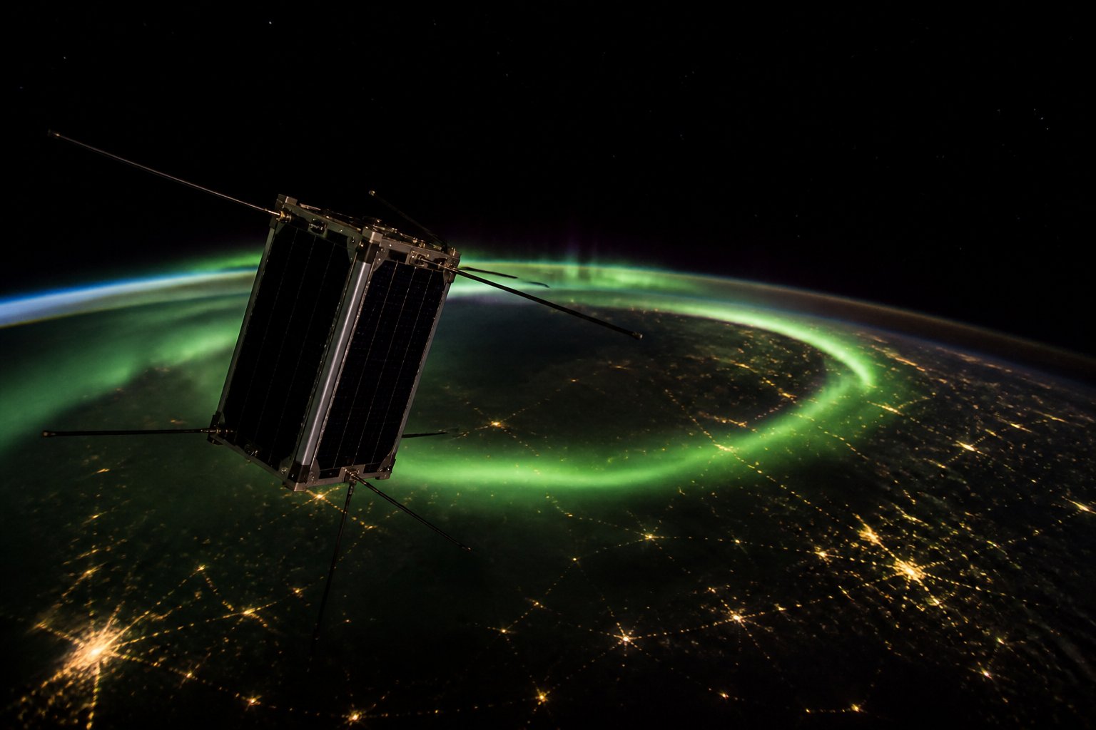 Small satellite in orbit