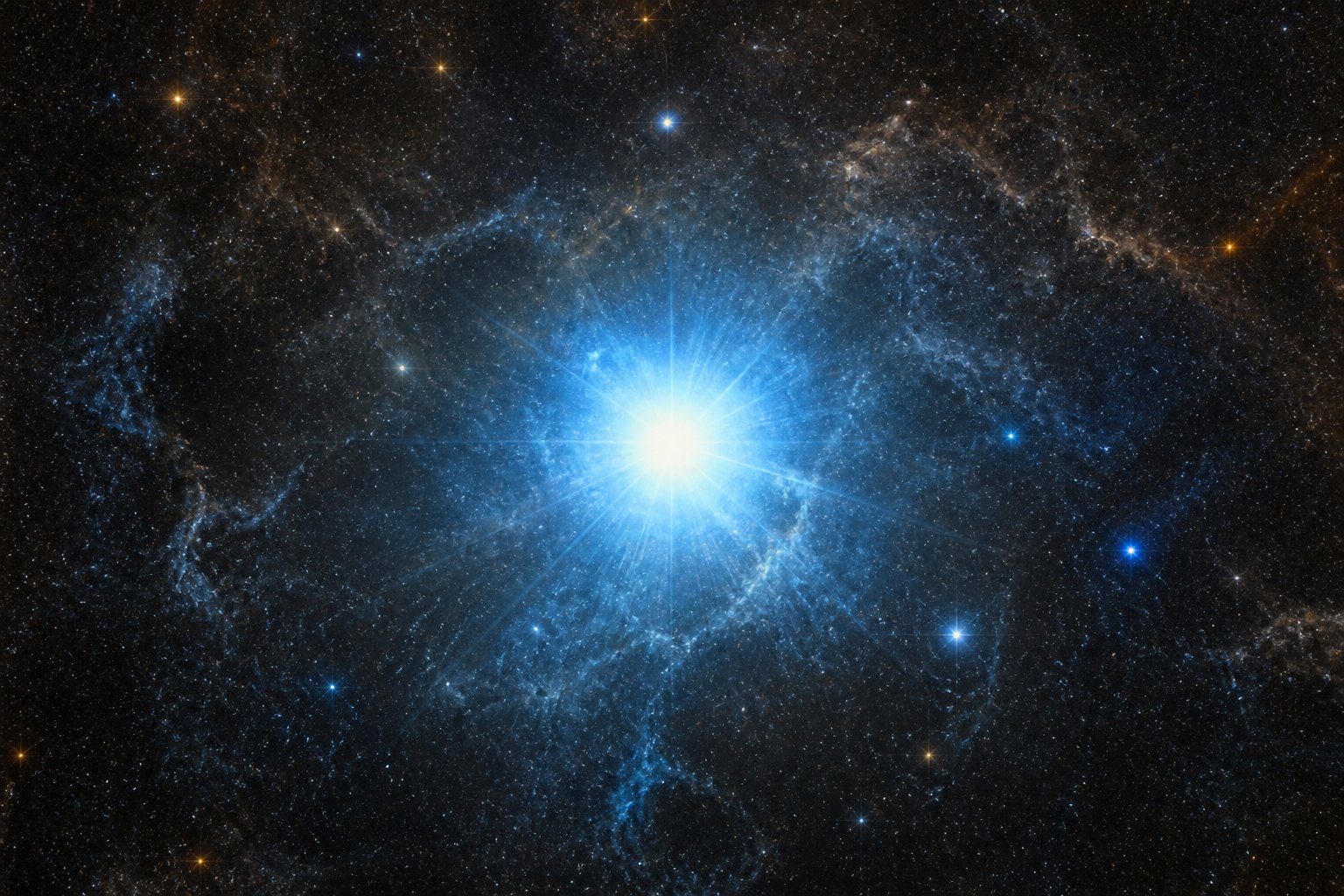 Nova eruption in a starfield