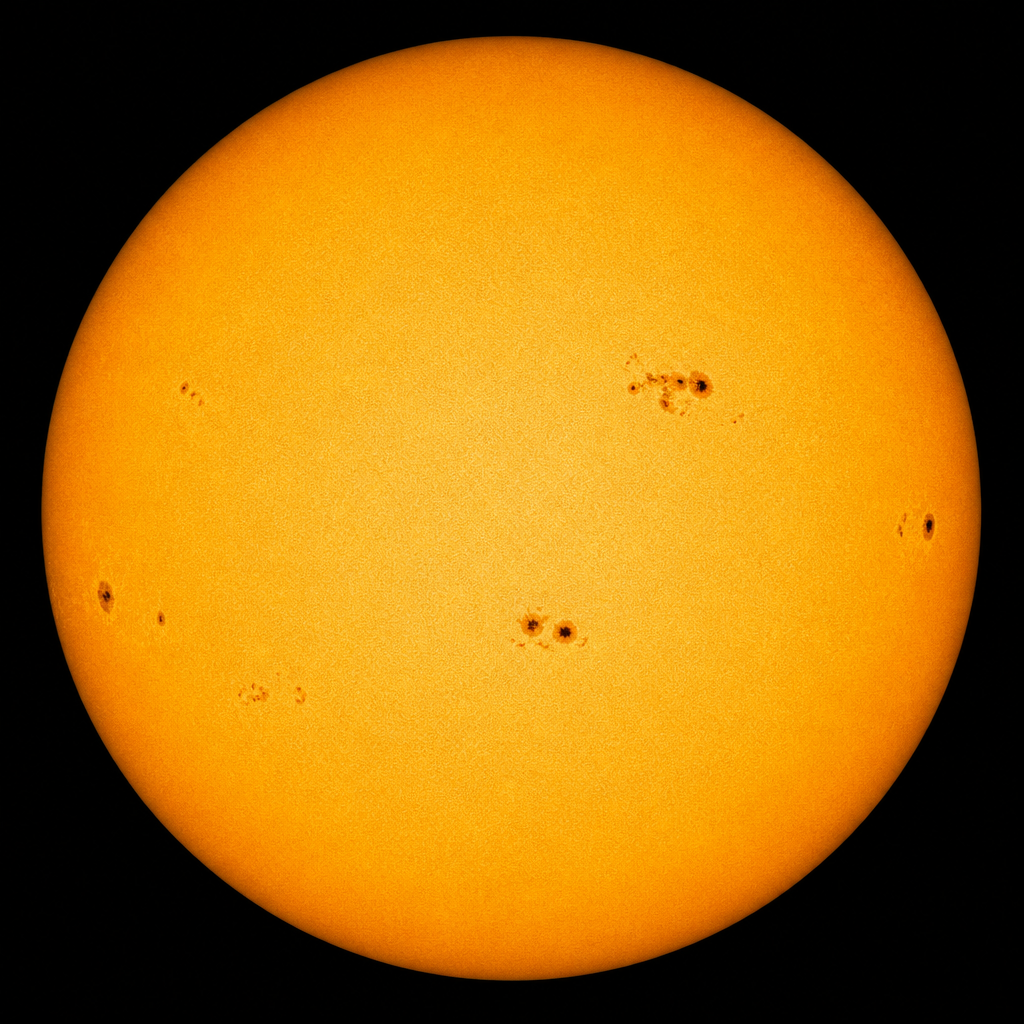 Daily sun disk with sunspot groups